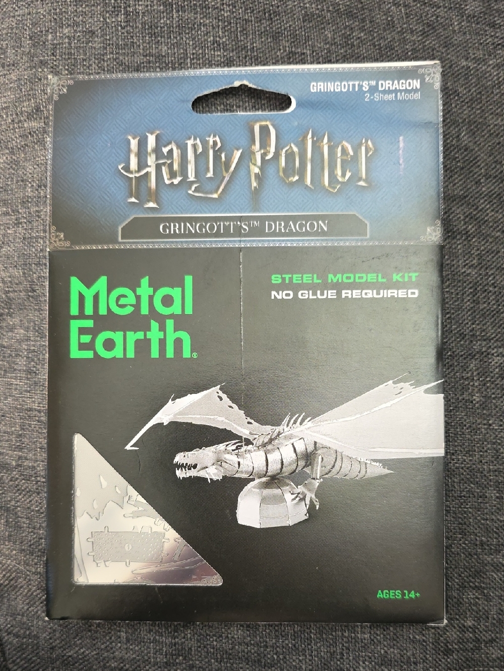 Harry Potter Gringotts Dragon Steel Model Kit - Silver